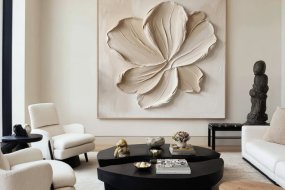 Botanical Relief Canvas Wall Art #AVG 081