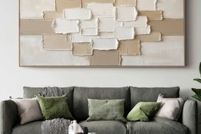 Large Mocha Layered Wall Art #AVG 070