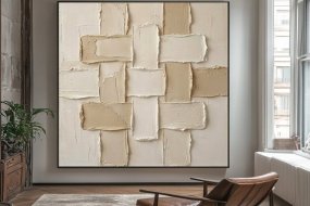Large Interlocking Forms Canvas Art #MRA 092